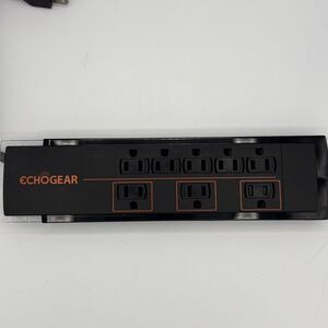 ECHOGEAR ShockBlocker 8 Outlet Surge Protector Power Strip - Slim Black